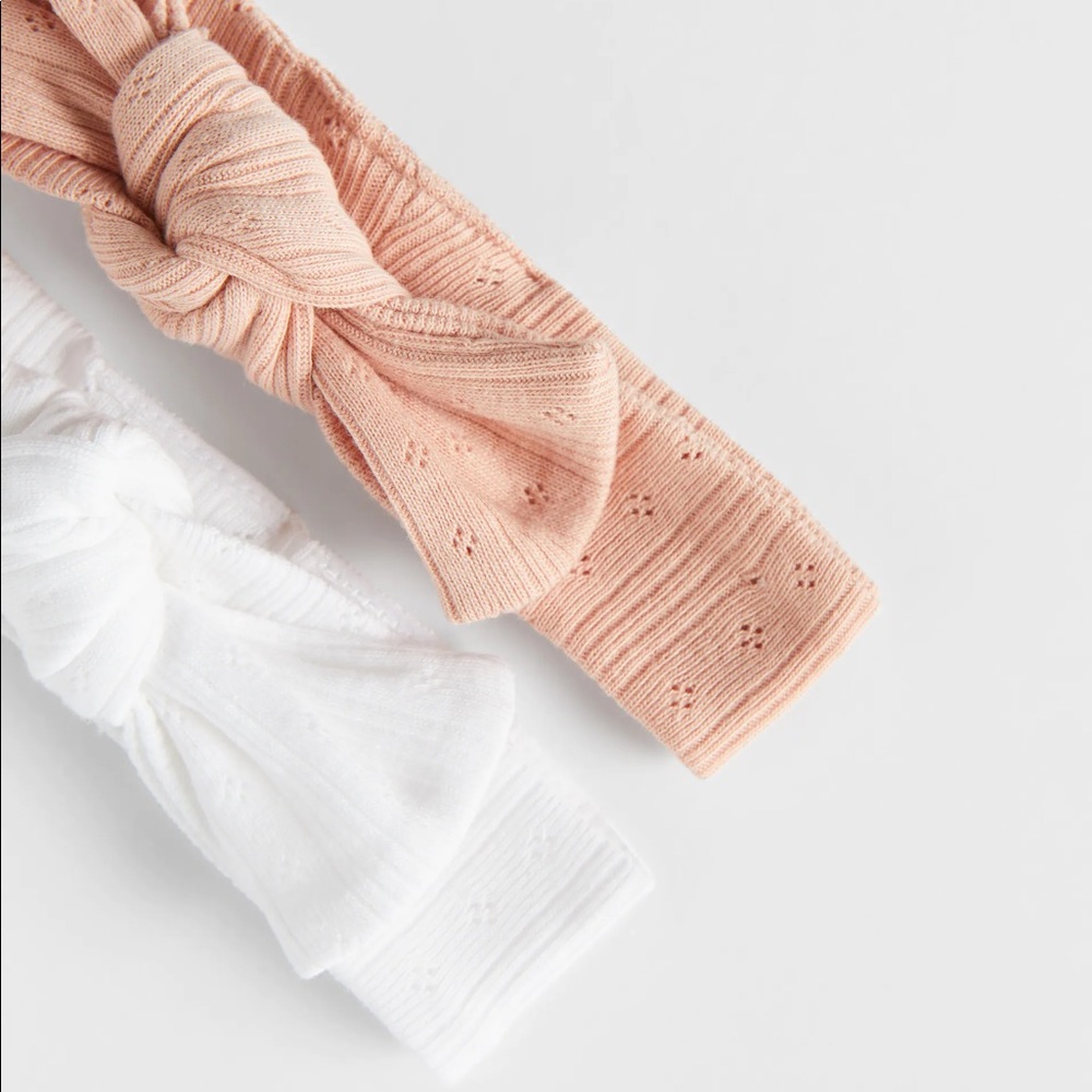 NWT Zara 6-12m two pack of knotted headbands with bows